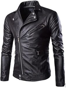 Men's Chic Synthetic Biker Leather Jacket