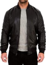 Black Bomber Original Leather Jacket