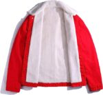Men's & Women's Christmas Style Scarlet Cotton Denim Jacket - Image 4