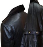 WW2 Men's General Long Black German Naval Leather Coat US Air Force Pilot - Image 4